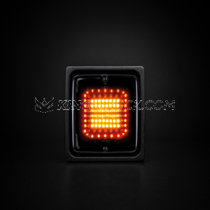 IZE LED DARK KNIGHT LED Rück-/Bremslicht/Blinker mit schwarzer Lichtscheibe - STRANDS