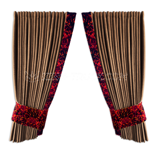 ATENA Alcantara blackout side curtains with DANISH PLUSH trim - Holland Style - Personalized