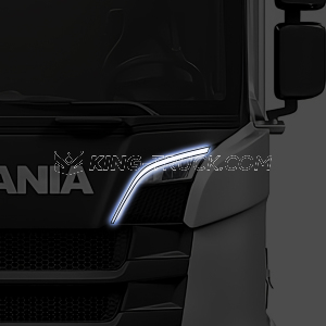 3D White backlit eyelashes Scania S/R NG - LED WHITE / ORANGE