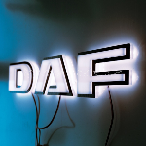3D DAF XF, XG, XG+ White backlit lettering - LED WHITE / ORANGE