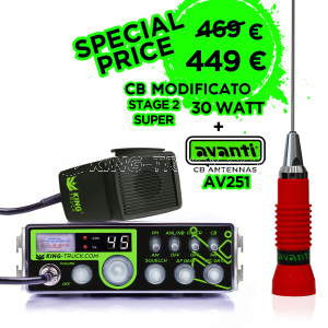 KIT Radio CB + Antenna - Alan QUARANTOTTO 48 SUPER 30 Watt & Avanti 251