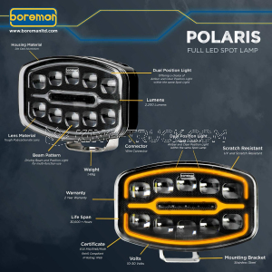 POLARIS depth spotlight with Amber or White position - 2200 Lumen - BOREMAN
