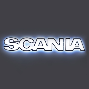 3D Scania S/R NG White Inscription backlit - LED WHITE / ORAGE