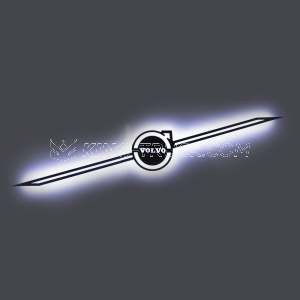 3D Volvo FH4 Logo mit Hintergrundbeleuchtung - LED WEISS / ORANGE