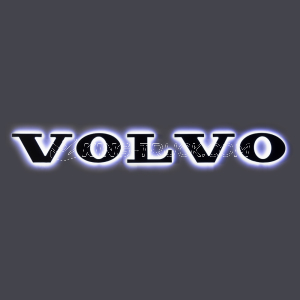 Lettrage VOLVO 3D rétro-éclairé noir XXL - LED BLANC / ORANGE